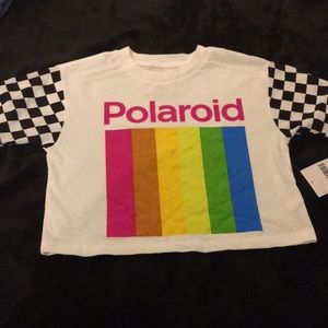 Polaroid cropped tee
